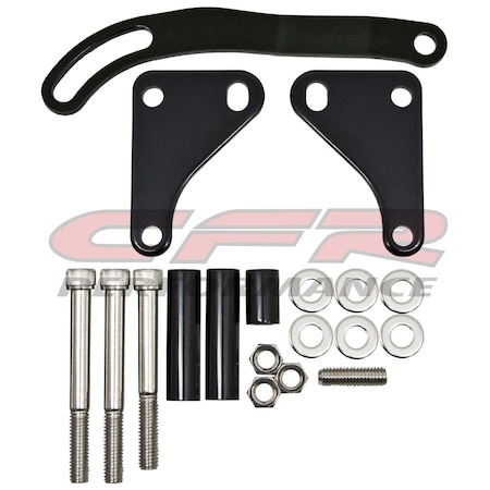 Cfr Performance Steel Chevy Small Block Power Steering Bracket Set Short water Pump & Long Water Pump -Chrome CF55094